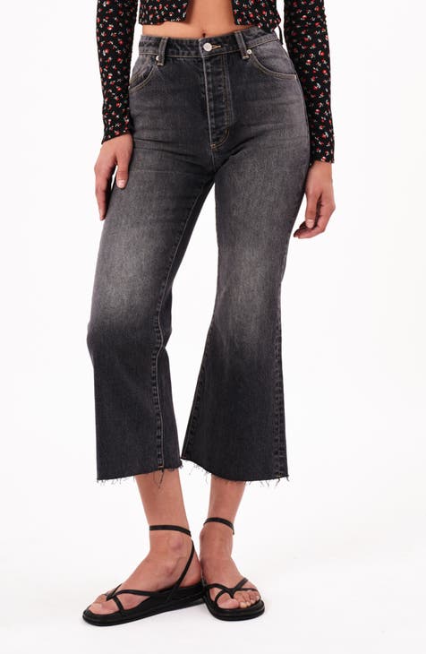 Classic Flare Crop Jeans (Vintage Black)