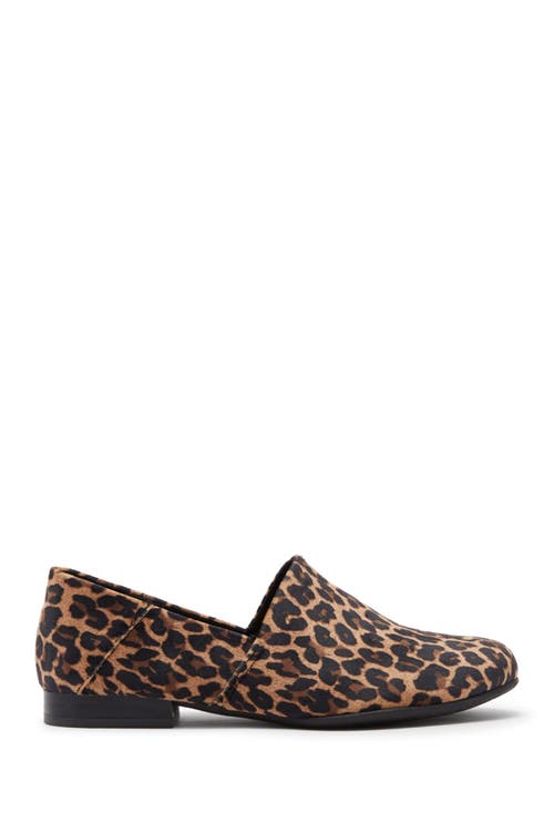 B O C By Børn Suree Leather Loafer In Tan Leopard Fabric