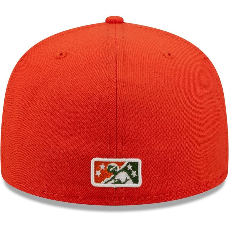 New Era Orange Greensboro Grasshoppers Authentic Collection 59fifty ...