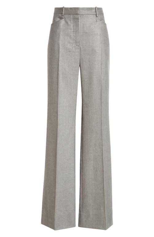 TOM FORD TOM FORD STRIPE WIDE LEG FLANNEL TROUSERS 