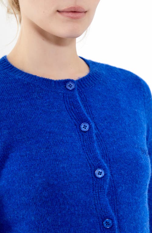 Shop Bdg Urban Outfitters Cozy Crewneck Cardigan In Bright Blue