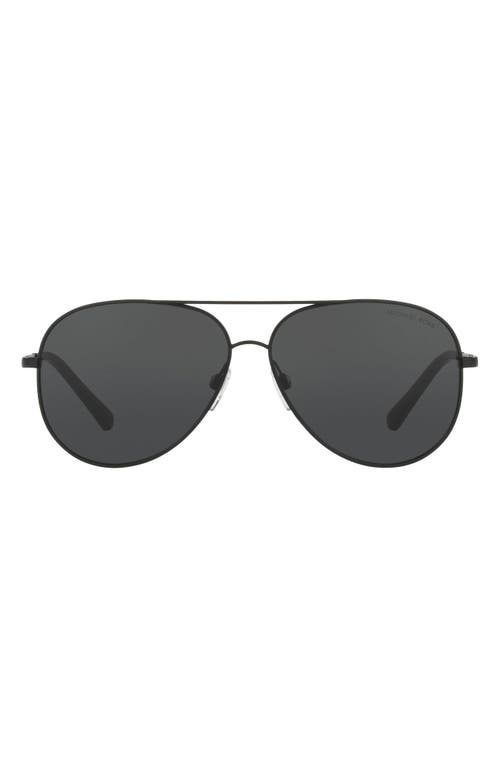 Michael Kors 60mm Pilot Sunglasses in Matte Black at Nordstrom