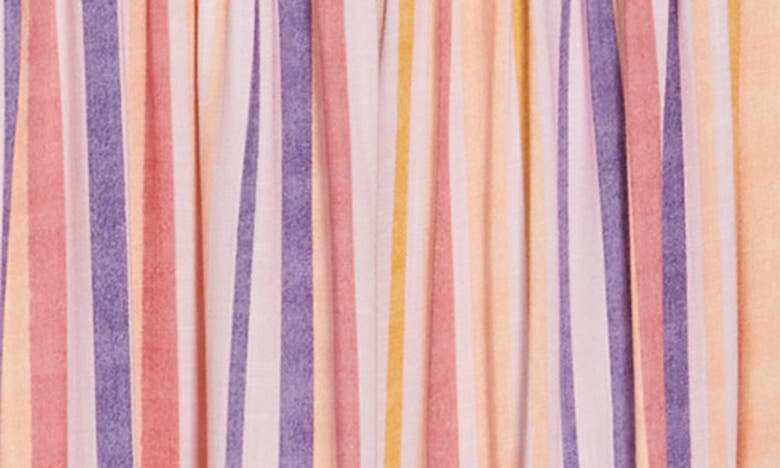 Shop Jessica Simpson Kids' Stripe Puff Sleeve Dress In Ivory Multi