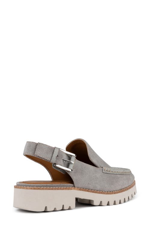 Donald Pliner Essex Suede Slingback Loafer In Dove