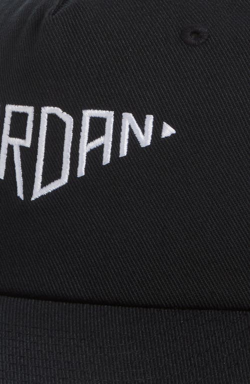 Shop Jordan Pro Unstructured Snapback Baseball Cap In Black/white