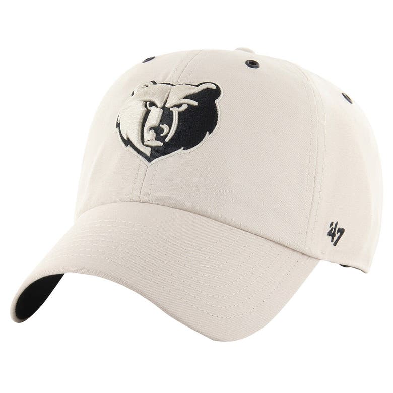 47 ' Cream Memphis Grizzlies Lunar Clean Up Adjustable Hat In Neutral