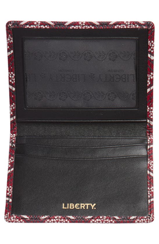 Shop Liberty London Coated Canvas Card Case In Oxblood