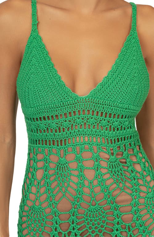 Shop Jluxlabel Great Escape Crochet Dress In Green