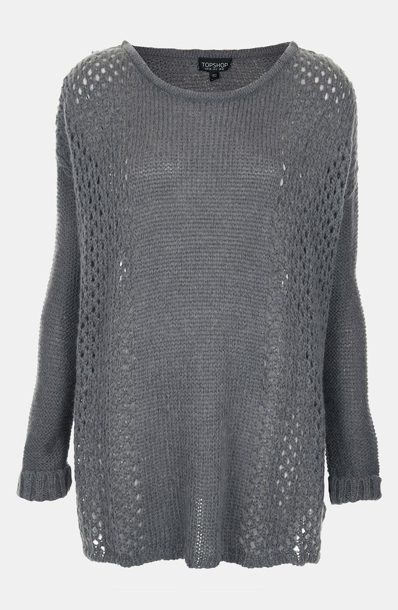 Topshop 'Rock Girl' Slouchy Mesh Knit Sweater | Nordstrom