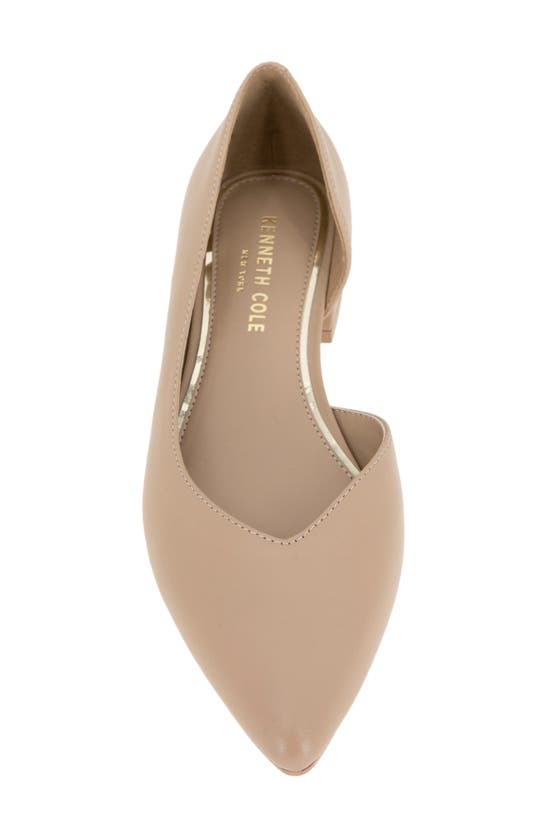 Kenneth Cole Carmina Half D'orsay Flat In Chai