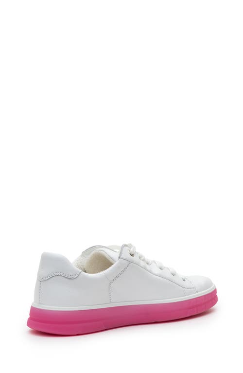 Shop Ara Forsyth Sneaker In White Cervocalf W/pink Sole