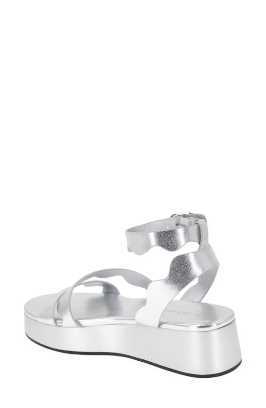 Shop Bcbgeneration Faye Strappy Platform Sandal In Silver