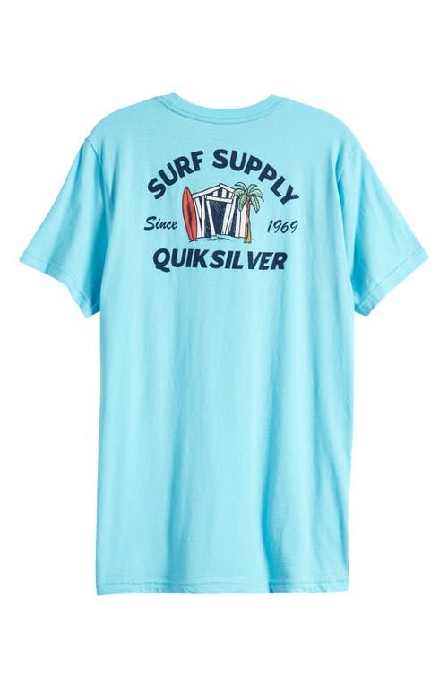 Shop Quiksilver Kids' Surf Shacky Cotton Graphic T-shirt In Capri