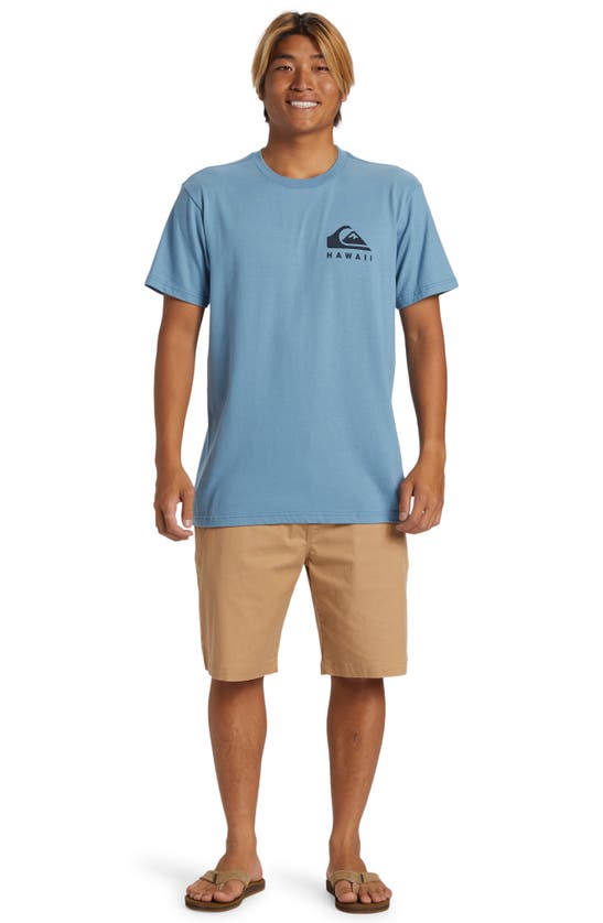 Shop Quiksilver Hawaii Collection Noggin Graphic T-shirt In Blue Shadow