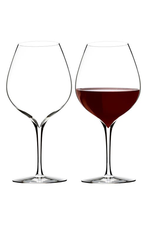 Shop Waterford 'elegance' Fine Crystal Merlot Glasses In Clear