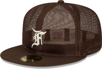 Men's New Era x Fear of God Brown Mesh 59FIFTY Fitted Hat