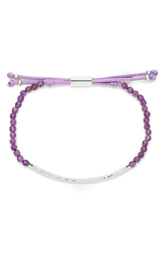 Click to view more detailed imagery on our partner's website Gorjana Power Gemstone Bracelet In Tranquility/ Amethyst/ Silver