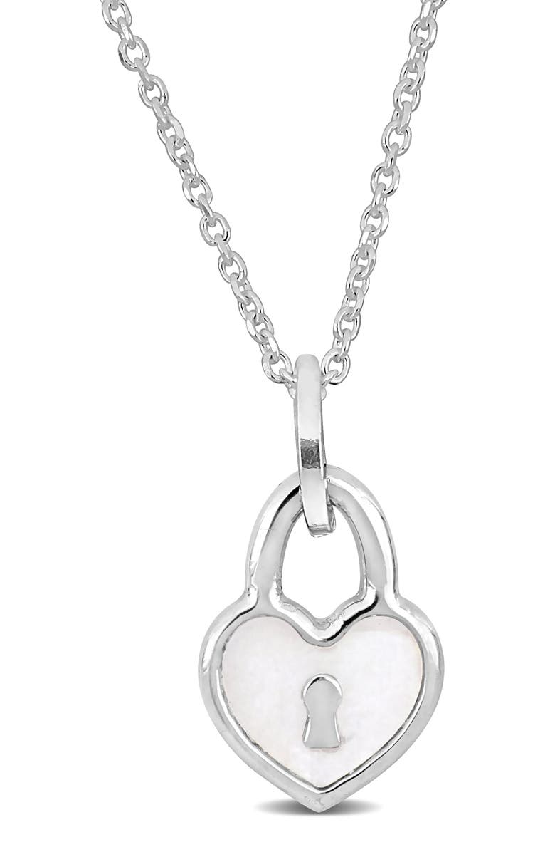 DELMAR Enamel Heart Locket Pendant Necklace Nordstromrack