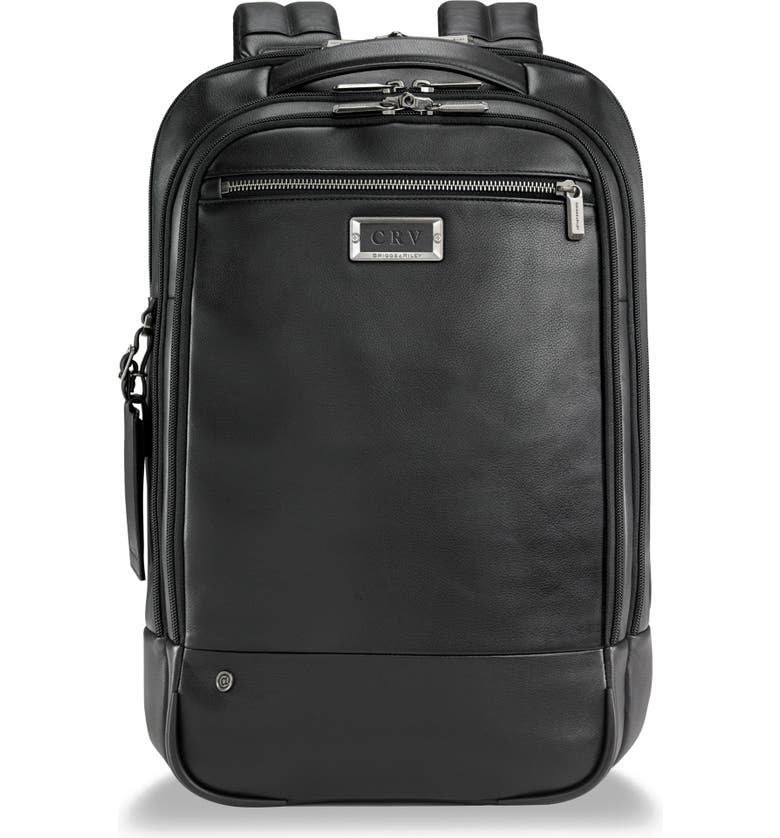 Briggs & Riley Medium Leather RFID Pocket Laptop Backpack | Nordstrom