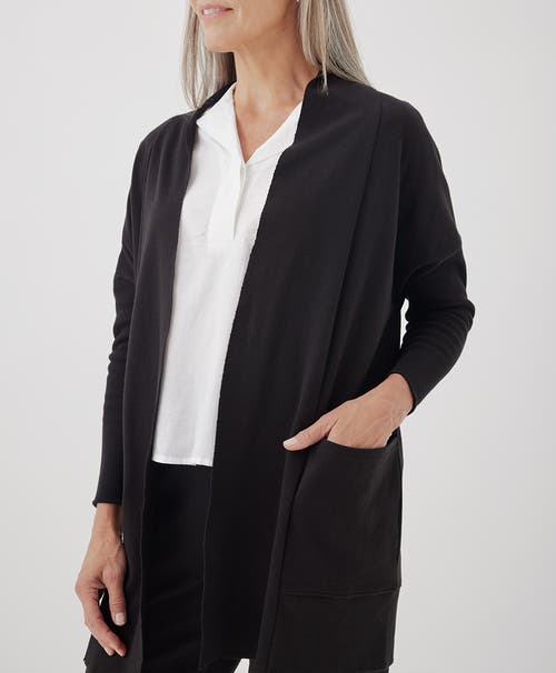 Shop Pact Organic Cotton Airplane Cardigan In Black