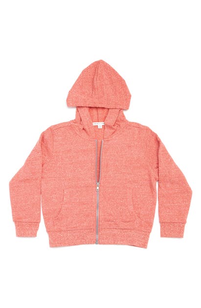 Threads 4 Thought Kids' Zip Hoodie In Red Heather