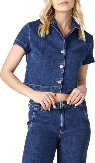 Keyla Crop Denim Shirt