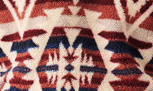 Faherty X Lehi Thundervoice Eagle High Pile Fleece Popover Jacket In Snowy Ridge