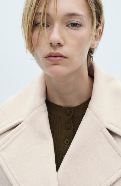 Shop Mango Double Breasted Jacket In Light/pastel Grey