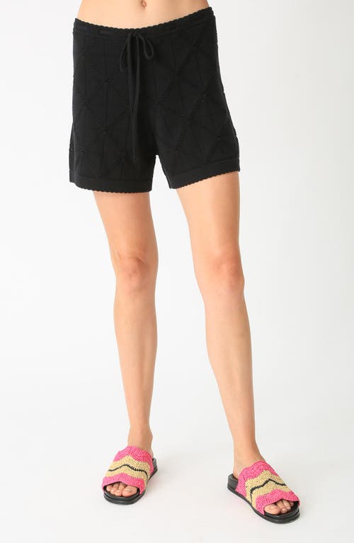 Electric & Rose Oakley Pointelle Knit Shorts Onyx at Nordstrom,