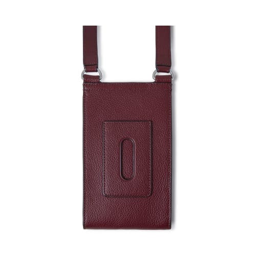 Mulberry Mini Antony Pouch Small Classic Grain In Black Cherry