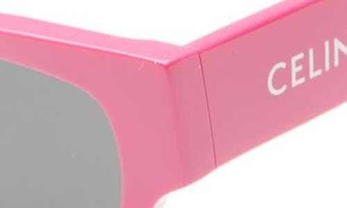 Shop Celine 54mm Cat Eye Sunglasses In Shiny Fuxia/smoke