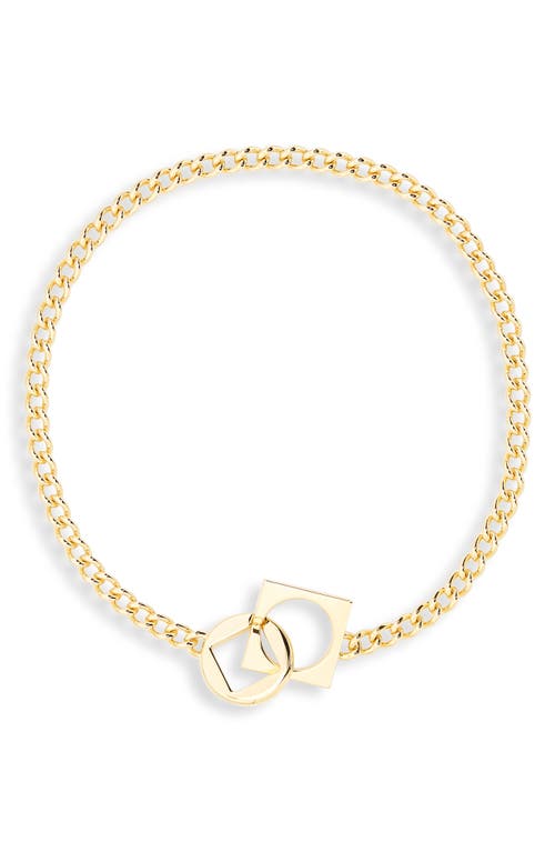 Le Collier Rond Carré Necklace in Light Gold 270
