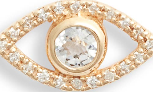 Anzie Women's Classique 14k Yellow Gold, 0.10 Tcw Diamond & Clear Topaz Evil Eye Charm Bracelet In Yellow Gold