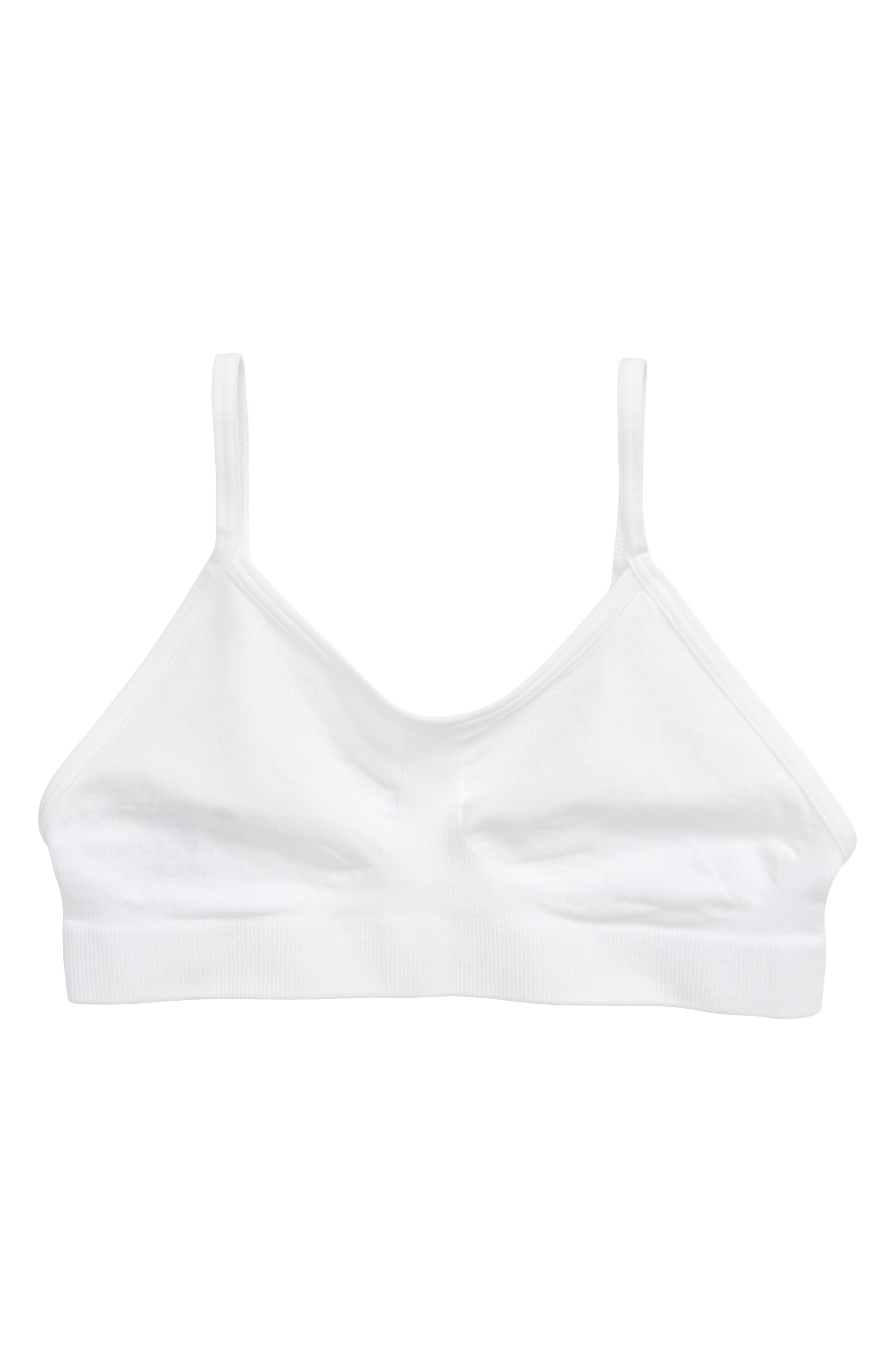 white seamless bralette