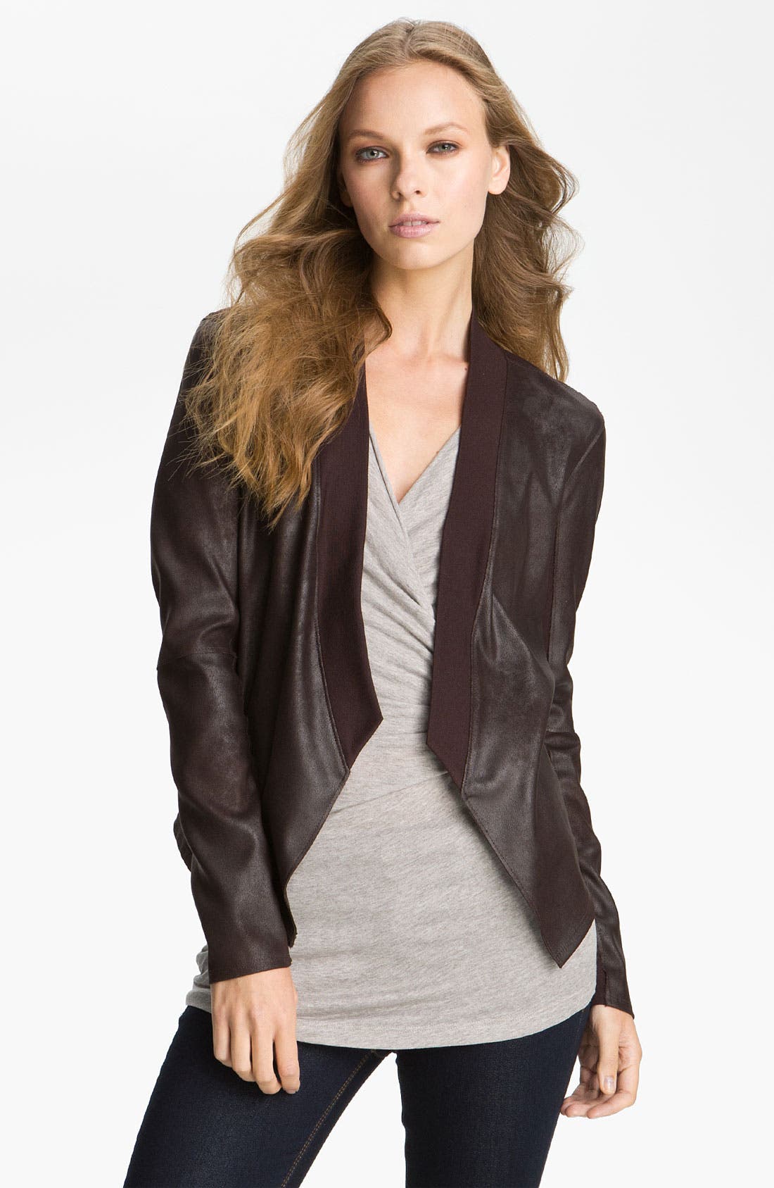 Velvet by Graham & Spencer 'Blush' Faux Leather Jacket Nordstrom