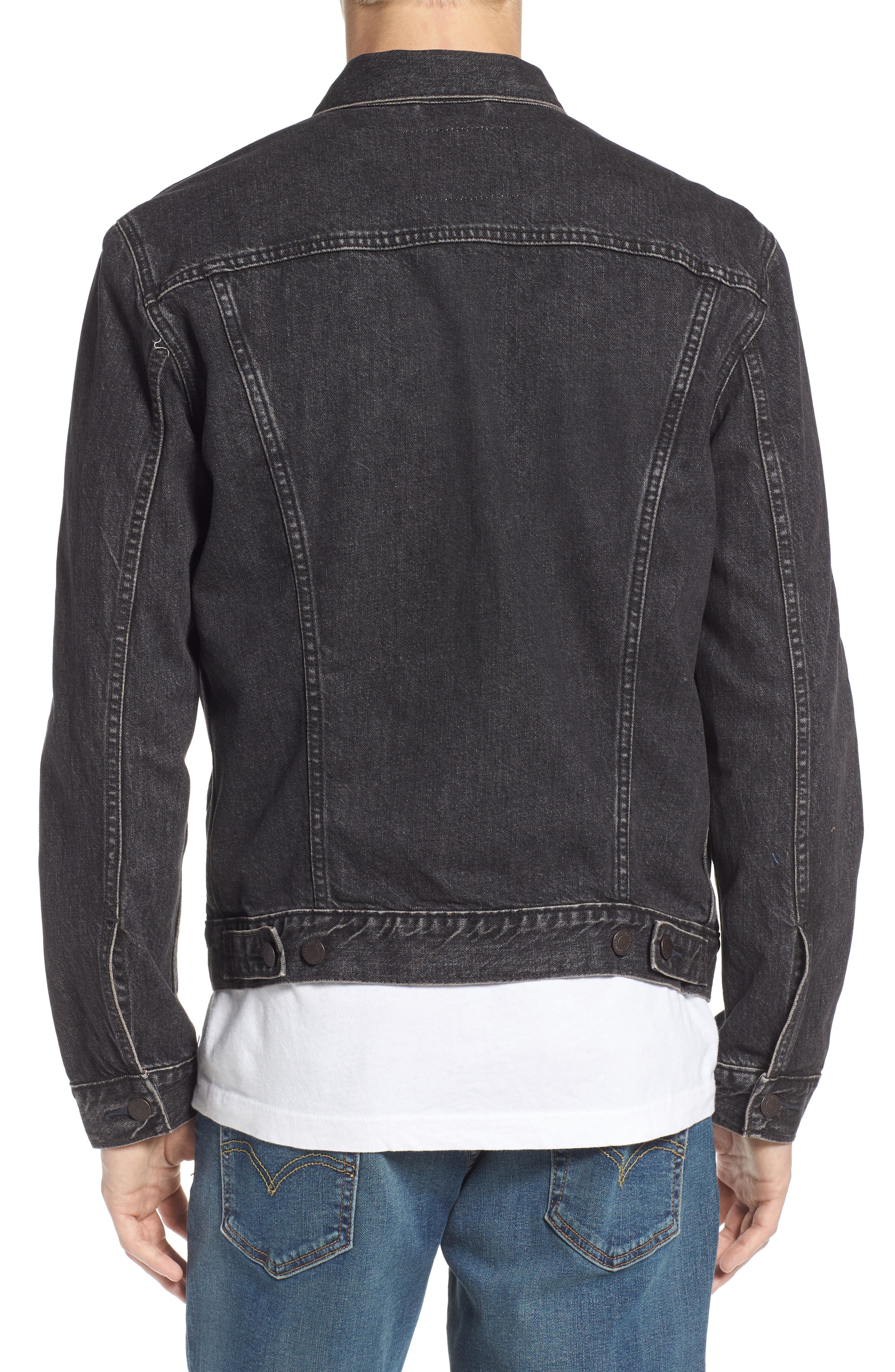 LEVI'S<SUP>®</SUP>,
                            Trucker Denim Jacket,
                            Alternate thumbnail 2, color,
                            001
