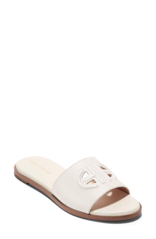 Cole Haan Flynn Logo Slide Sandal In Egret Ltr