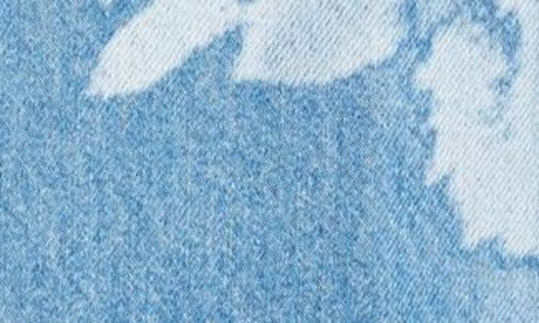 Shop Paolina Russo Print Denim Miniskirt In Blue Denim