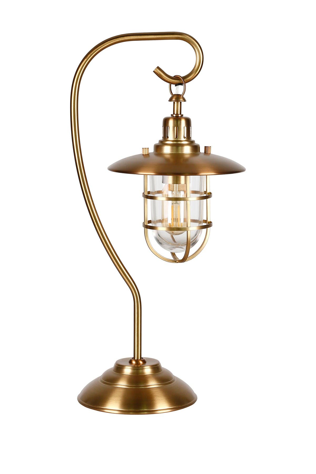 Addison And Lane Bay Antique Brass Nautical Lantern Lamp In Medium Brown1
