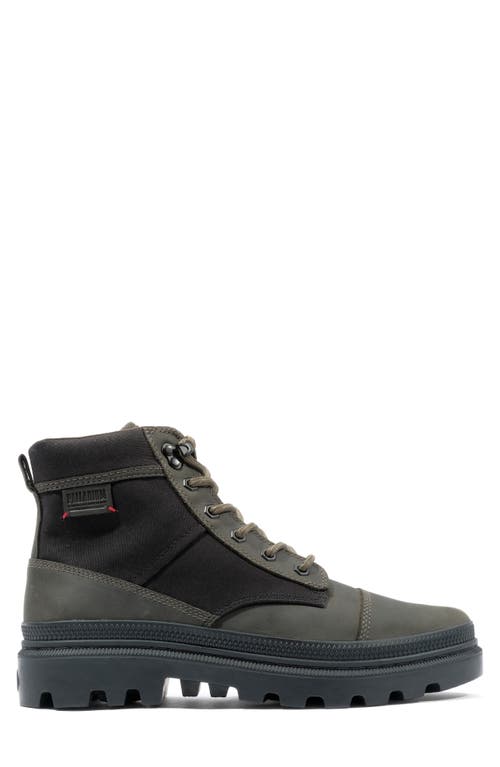 Palladium Pallatrooper Rough Boot In Black/olive Night
