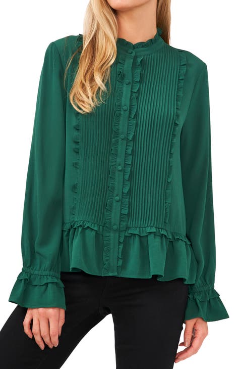 womens pleated blouse | Nordstrom