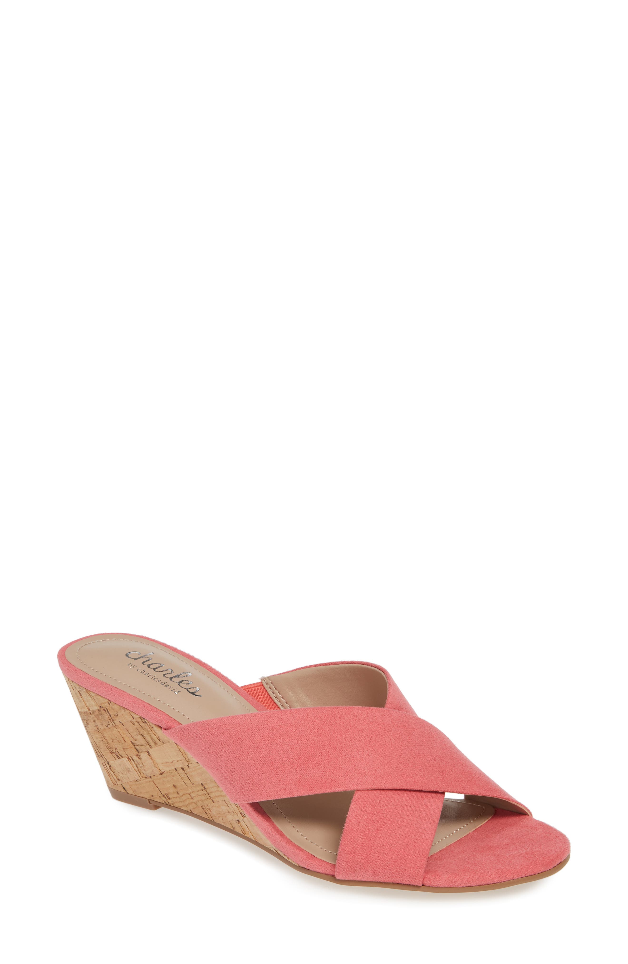 Charles By Charles David Grady Slide Sandal, Coral