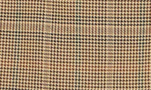 English Factory Glen Check Bow Detail Double Breasted Blazer In Brown