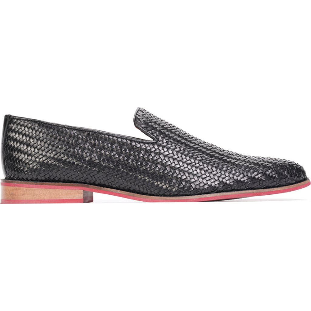 Carlos Santana Gibson Weave Loafer In Black