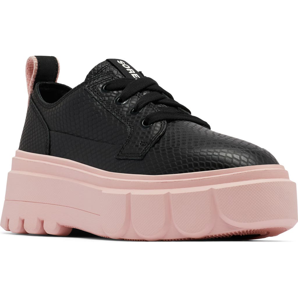 Sorel Caribou X Waterproof Platform Sneaker In Black/vintage Pink