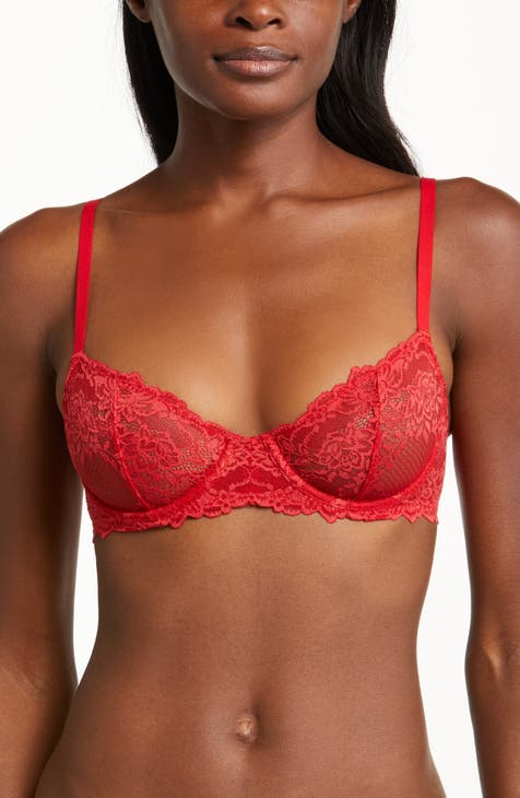 Rosa Floral Red Unlined Balconette, 32DD