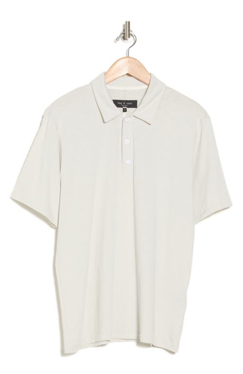 Rag & Bone Classic Cotton Slub Jersey Polo In Lunarock