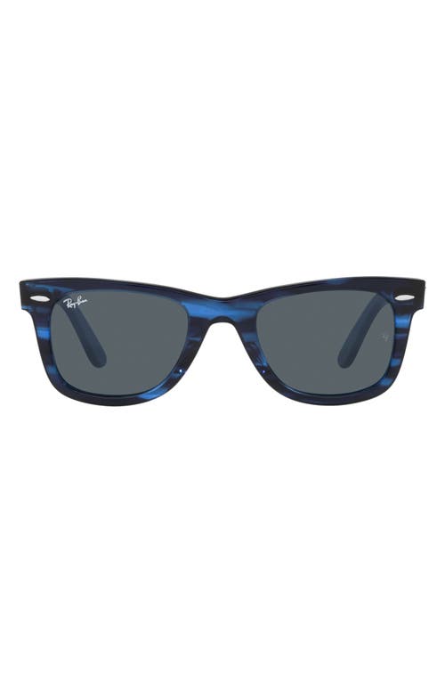 Ray-Ban Wayfarer 50mm Square Sunglasses in Blue Stripe at Nordstrom
