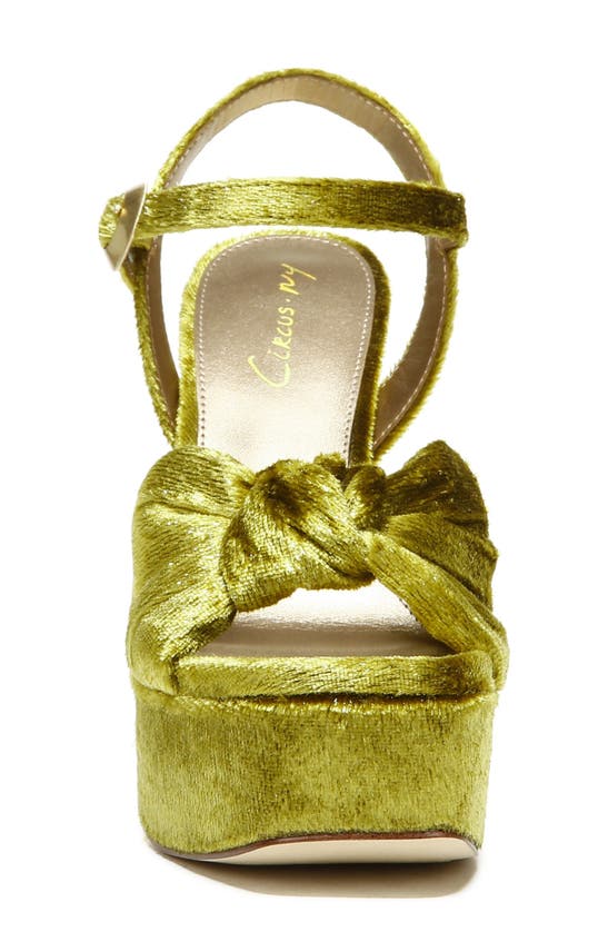 Circus Ny Audrea Platform Sandal In Chartreuse