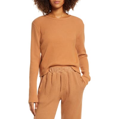 Groceries Apparel Organic Cotton Thermal Pajama Top, Metallic